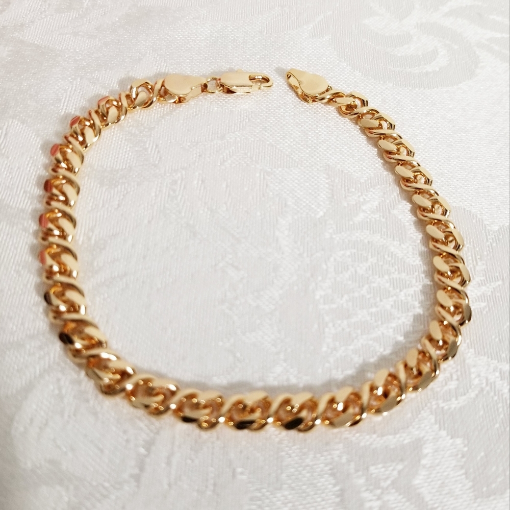 18K Rose Gold Plated men’s bracelet. New